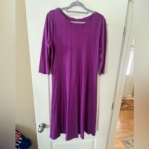 Blair Vibrant Purple A-Line Knit Midi Dress Women’s size 14
